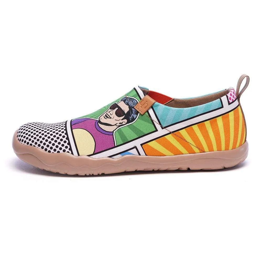 -Pop Art- Men Canvas Slip-ons