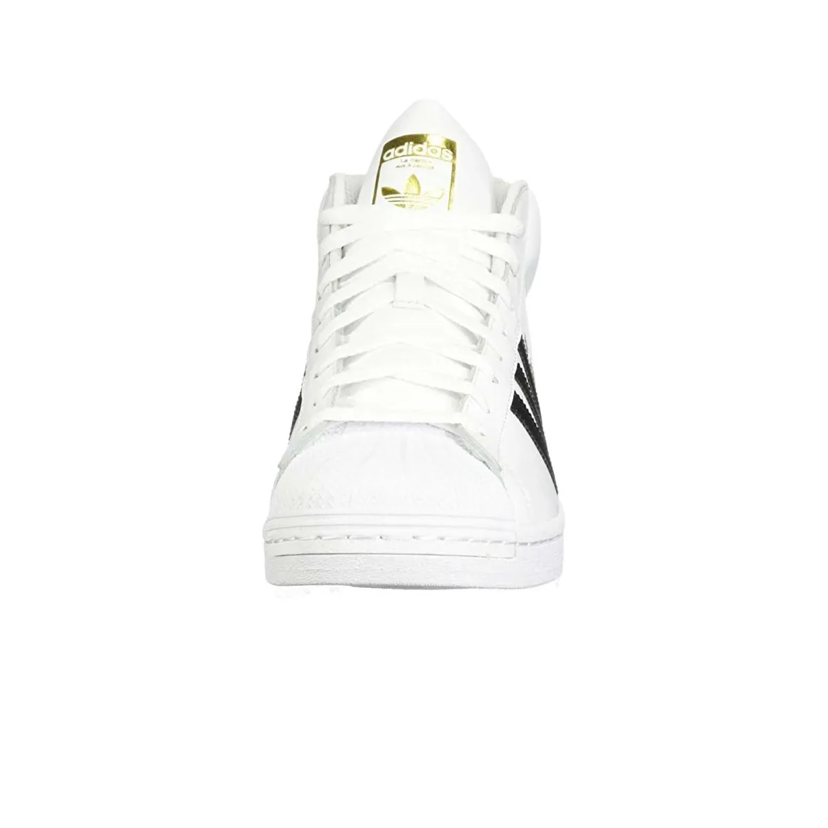 Adidas GS (Grade School) Pro Model Cloud White/Core Black/Gold Foil