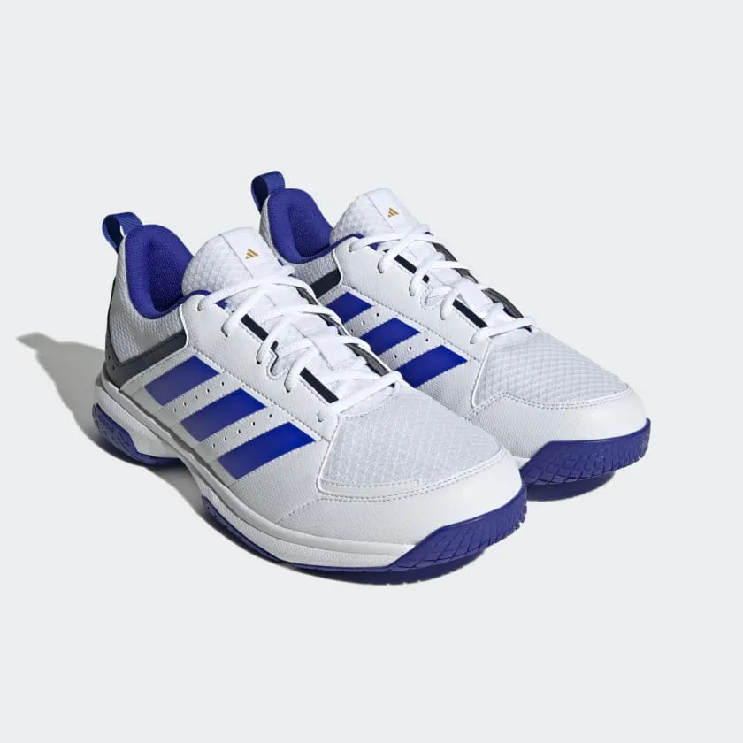 Adidas Ligra 7 Badminton Shoes - Cloud White/Lucid Blue/Team Navy Blue 2