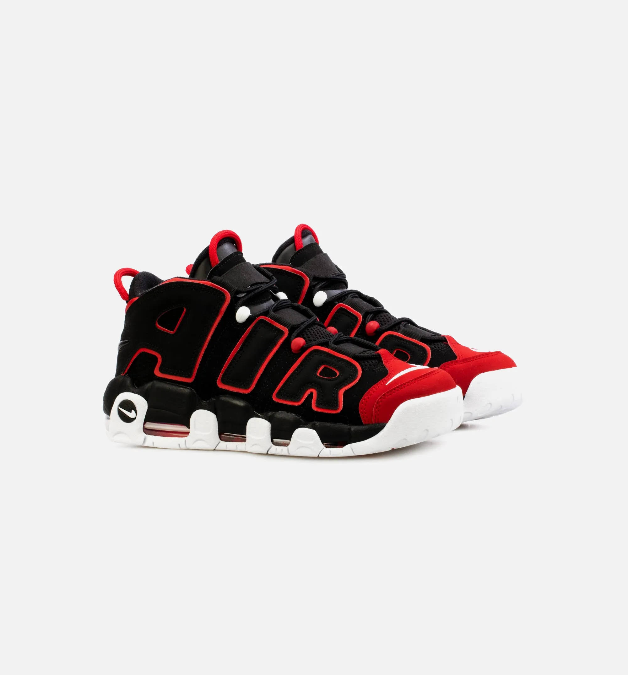 Air More Uptempo Red Toe Mens Basketball Shoe - Black/Red