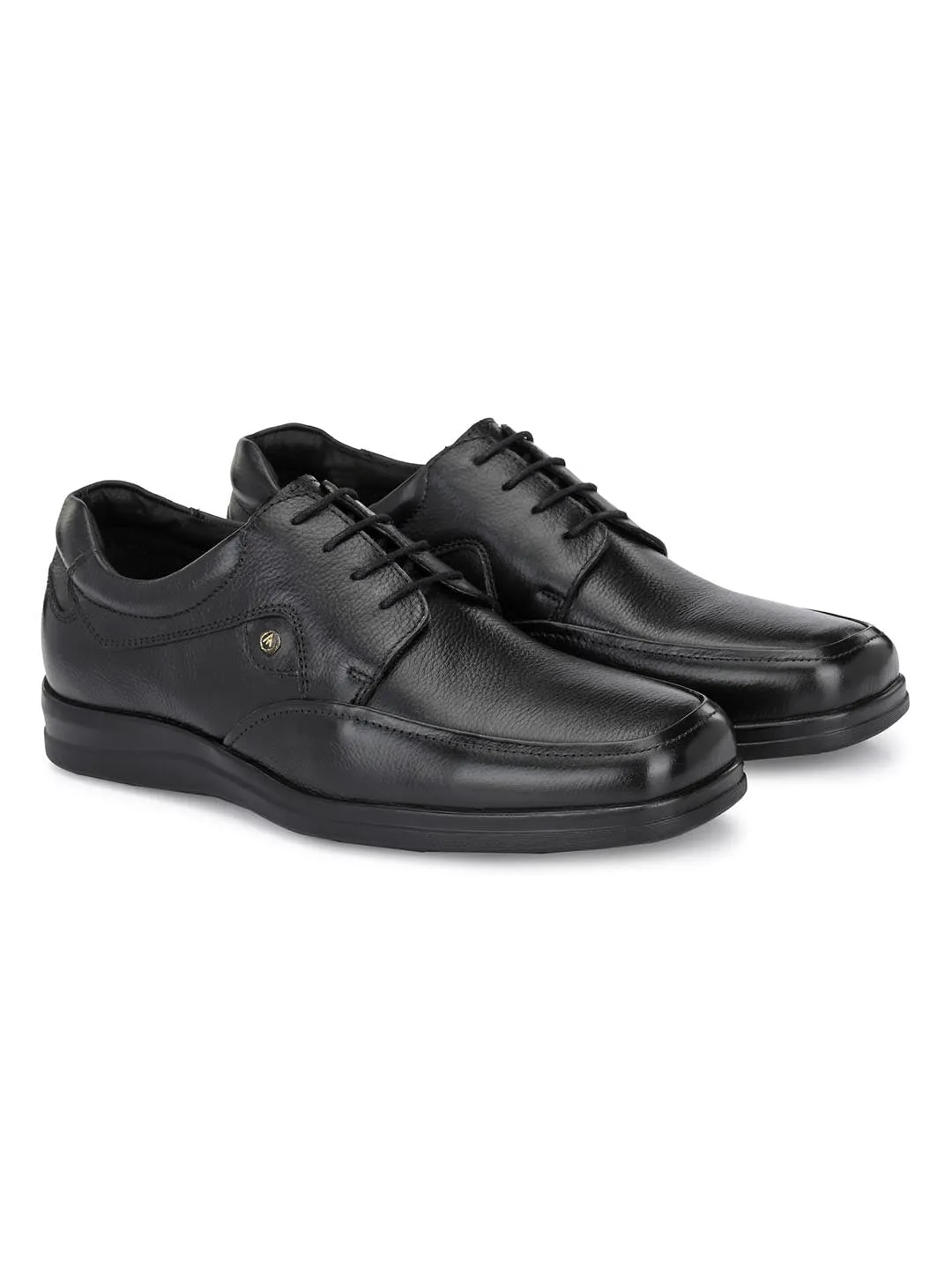 Alberto Torresi Genuine Leather Black Laceup Formal Shoes For Men