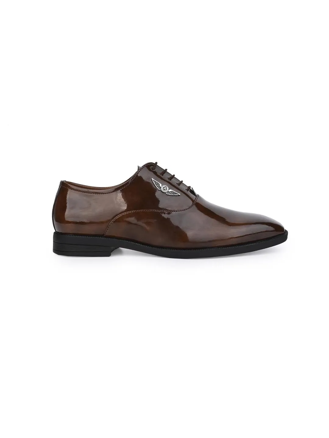 Alberto Torresi Tan Patent Lace up Formal Shoes