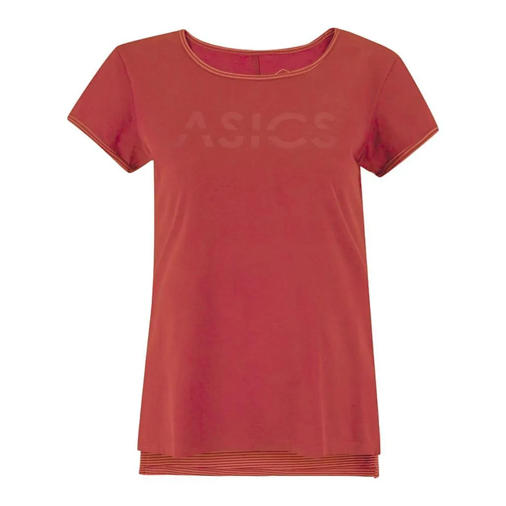 Asics Training Femenino Training_Stripe_Ss_Tee Red_Alert