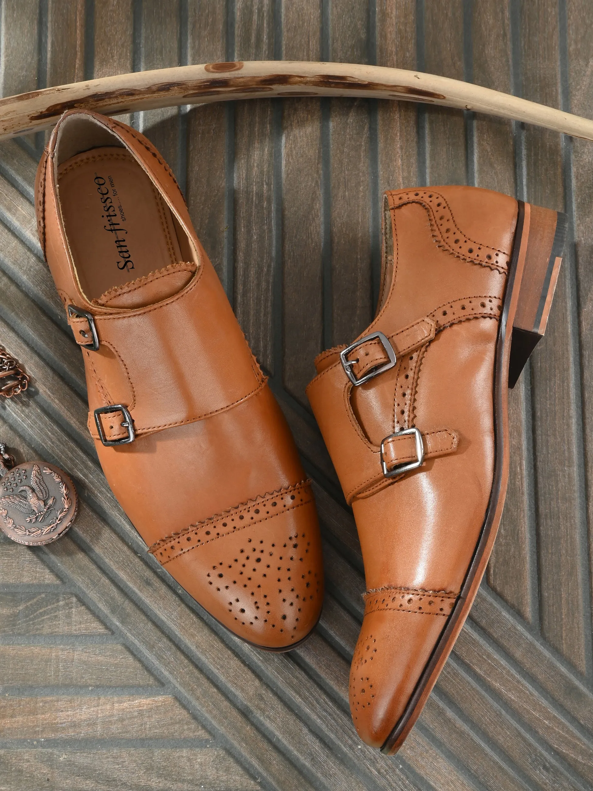 Azga Tan Monk Shoes