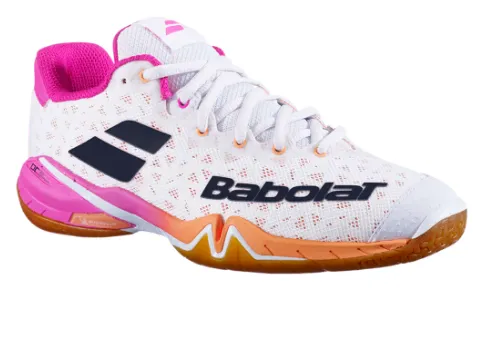 Babolat Shadow Tour Women's Indoor Court Shoes [White/Pink]