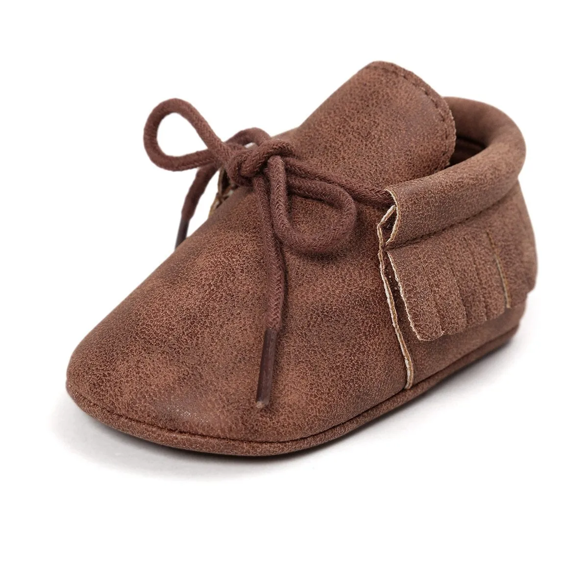 Baby Laced Fringe Moccasins