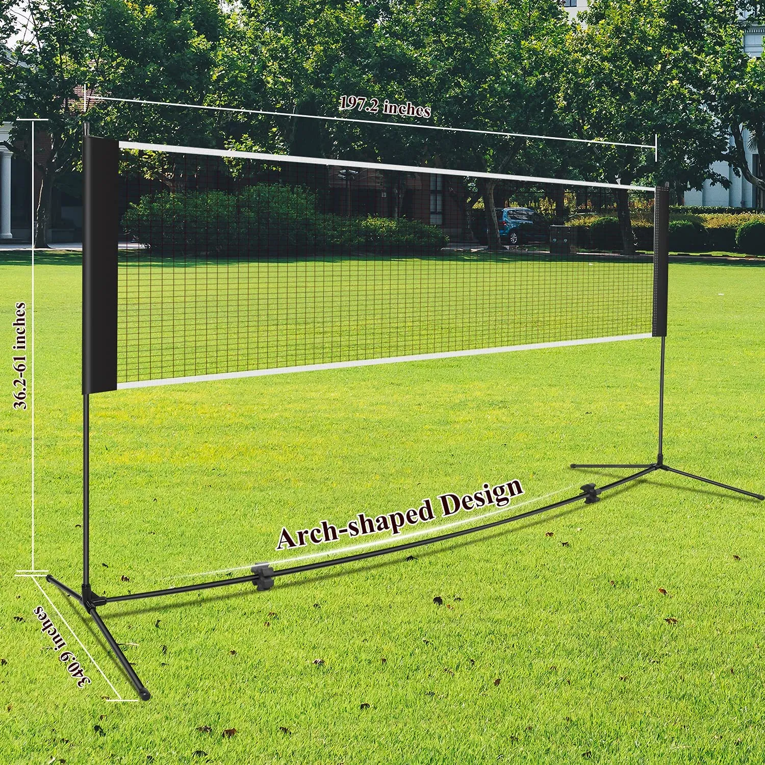 Badminton Net Set Portable with Poles Easy Setup