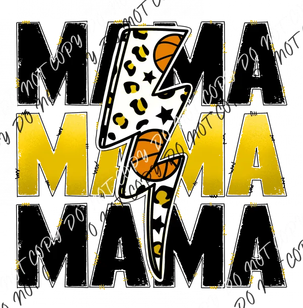 Basketball Mama Yellow DTF Transfer