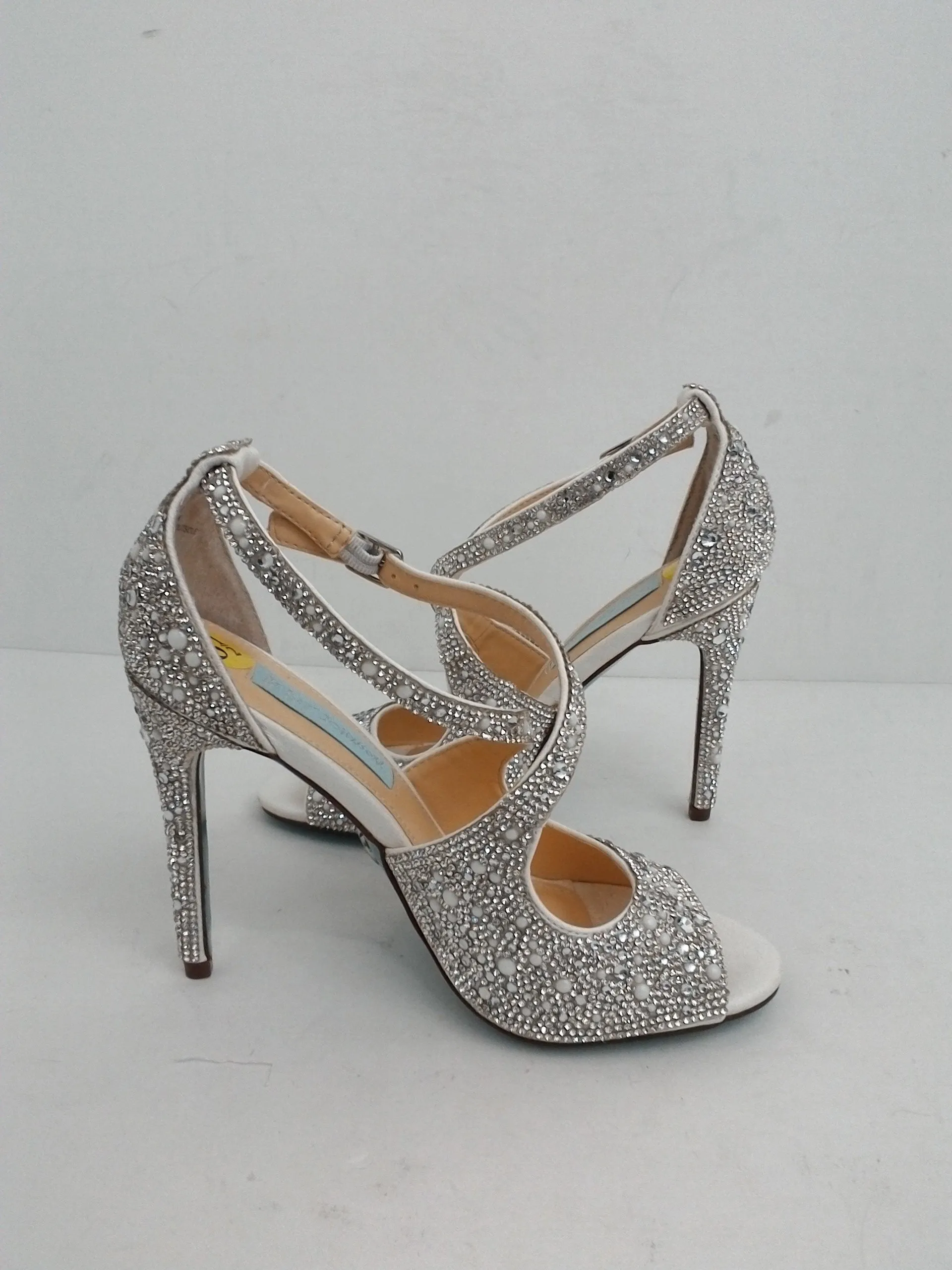 Betsey Johnson Women's Sage Silver Stiletto Size 5.5 M, 10 M