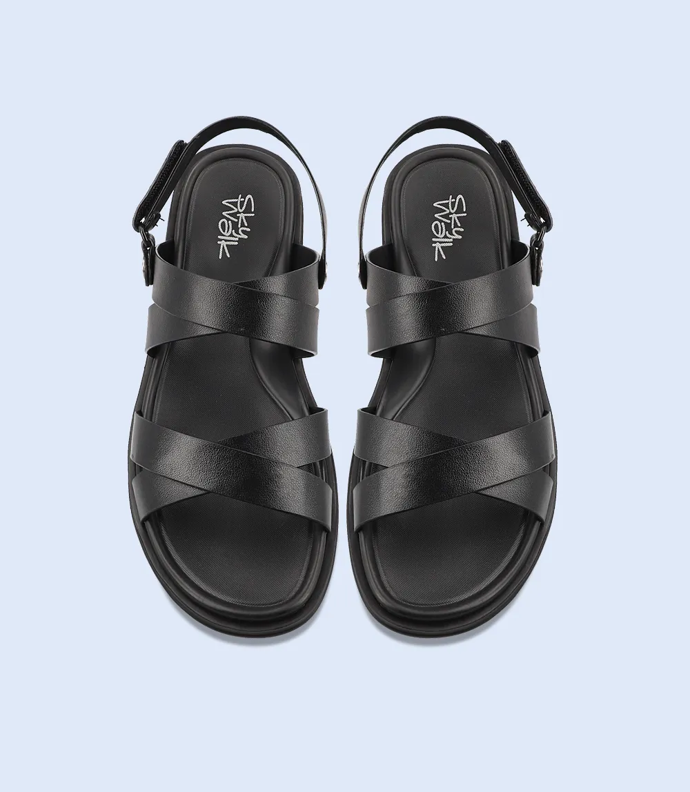 BM4443-BLACK-Men Comfort Sandal