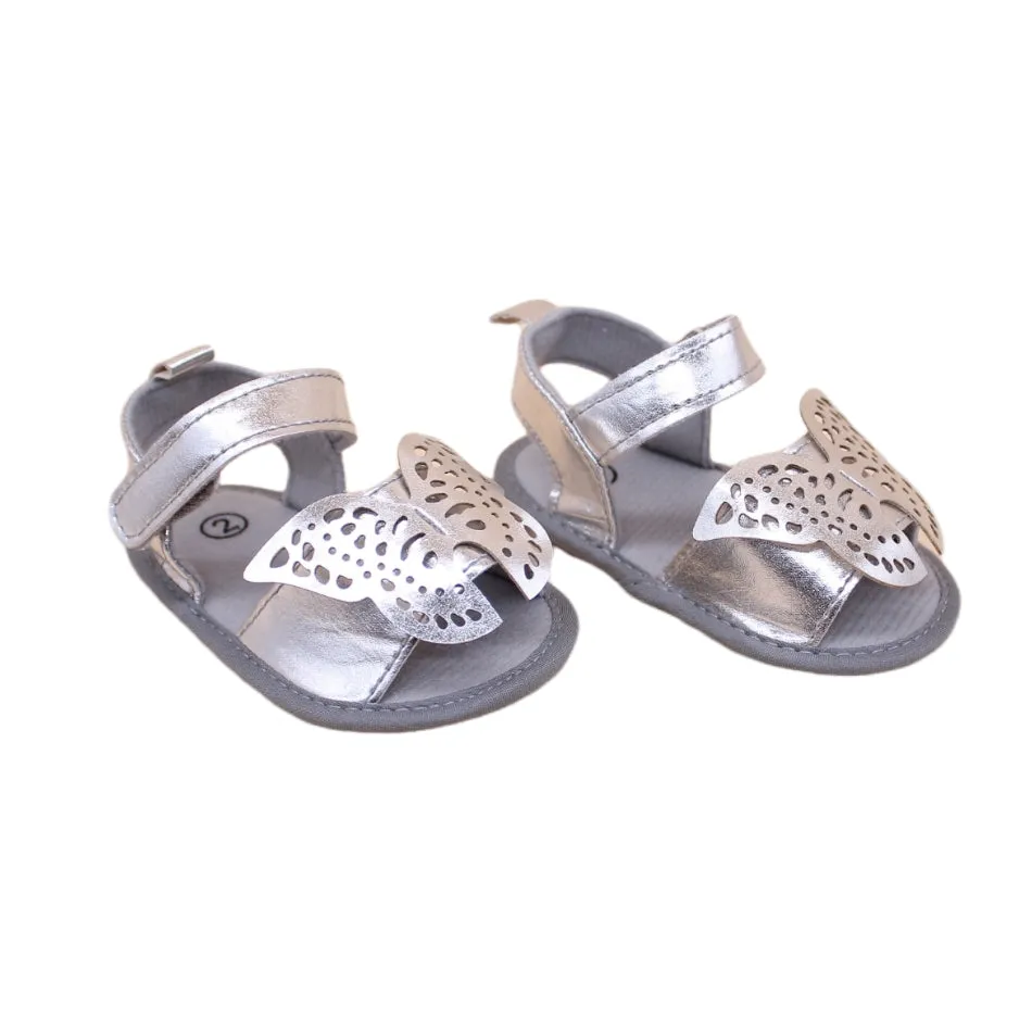 Butterfly Slip On Sandals With Velcro Tab - Prewalker