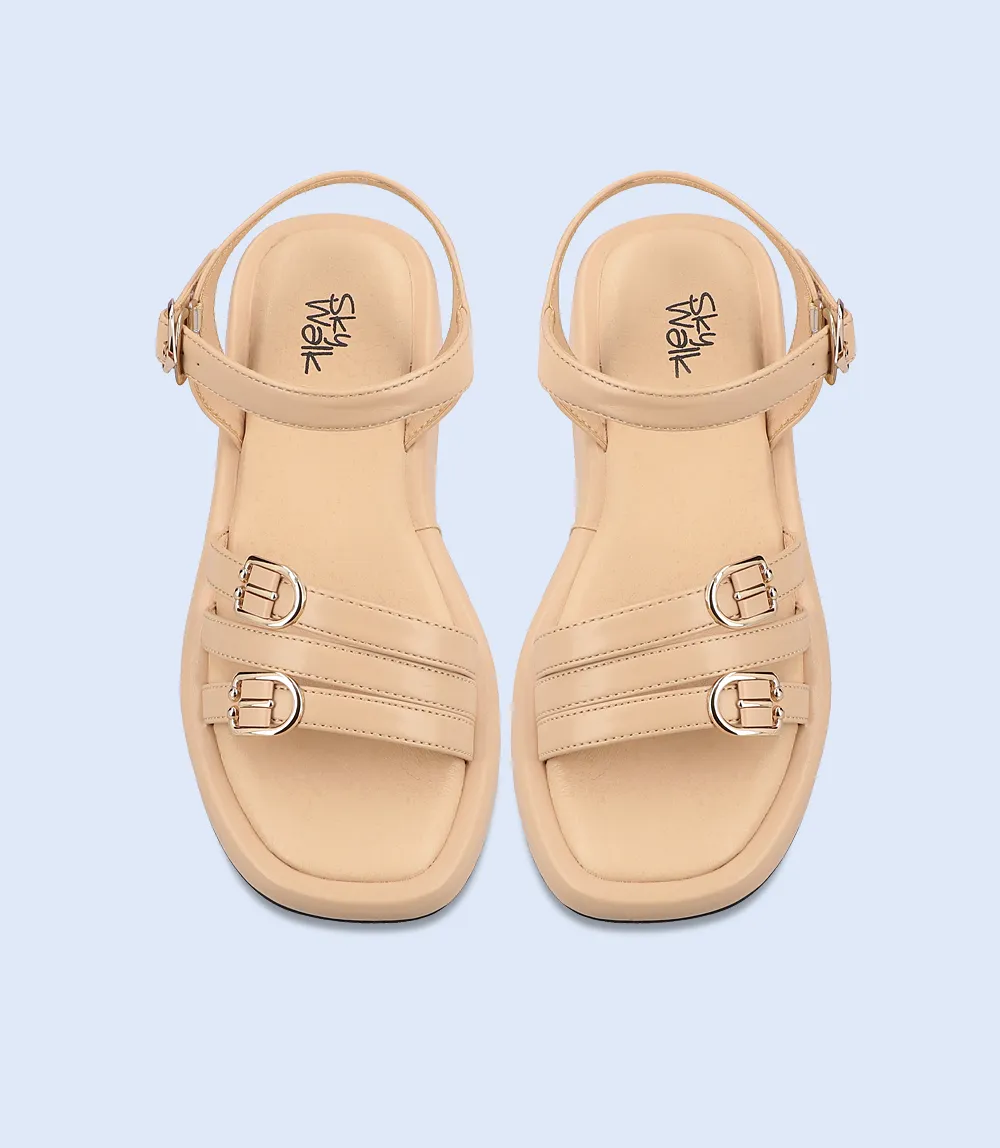 BW7350-BEIGE-Women Comfort Sandal