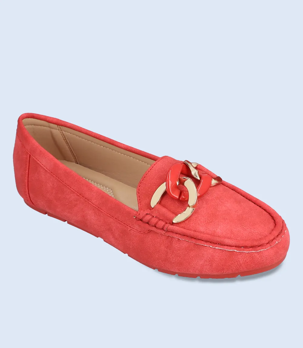 BW8466-RED-Women Casual Moccasins