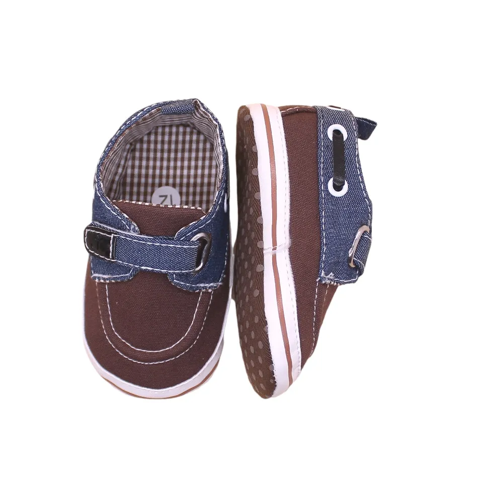 Canvas Boat Shoes with Velcro Tab - Prewalker