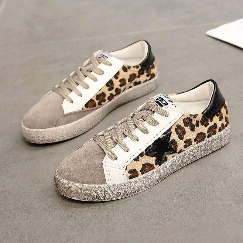 Cheetah Star Suede Sneaker Shoes