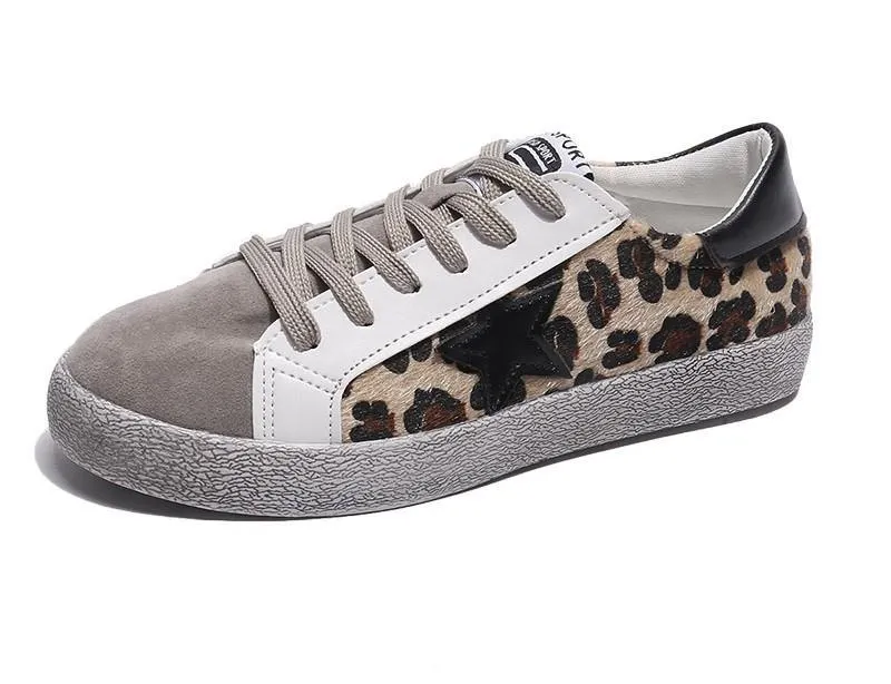 Cheetah Star Suede Sneaker Shoes