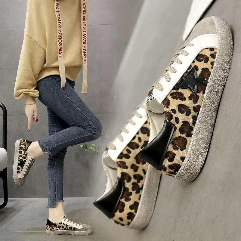 Cheetah Star Suede Sneaker Shoes