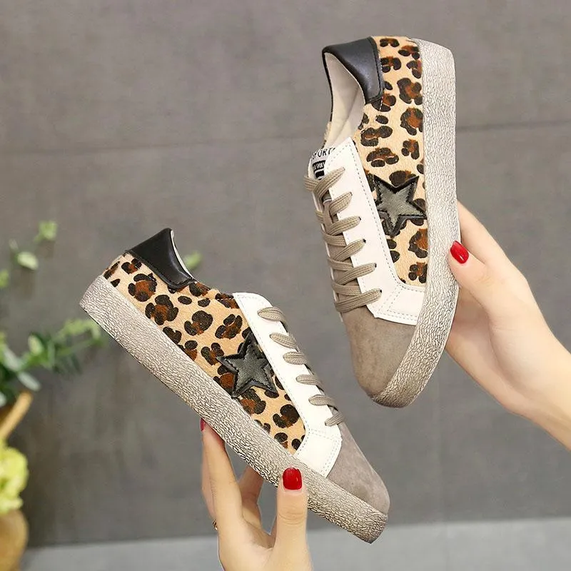 Cheetah Star Suede Sneaker Shoes