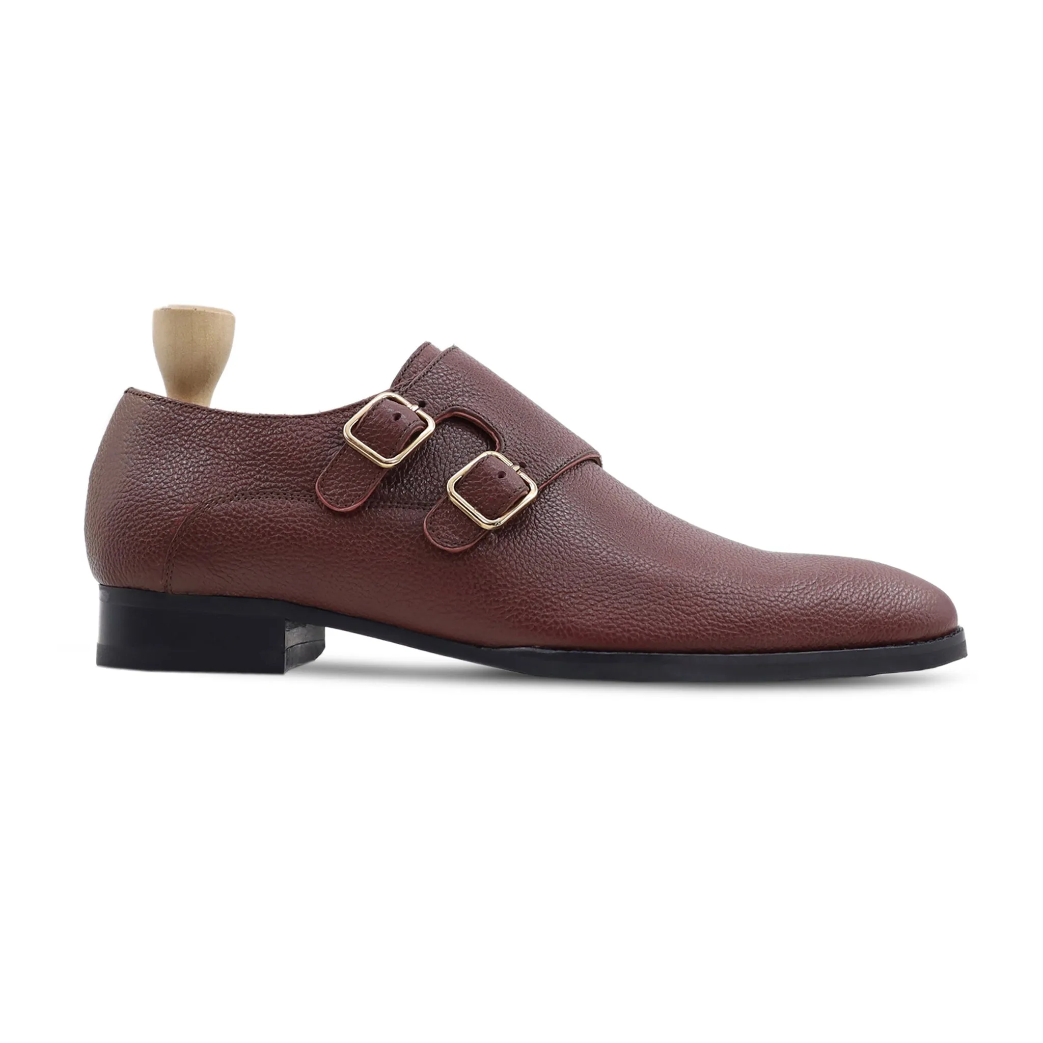 CHERNIHIV - OXBLOOD PEBBLE GRAIN DOUBLE MONKSTRAP