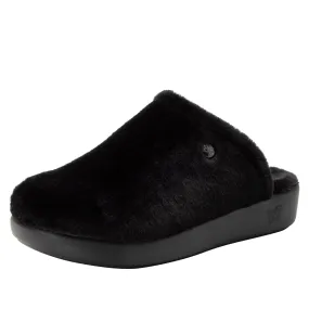 Comfee Fuzzy Wuzzy Black Slipper