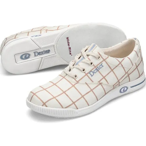 Dexter Womens Kerrie Cream Plaid Bowling Shoes