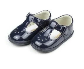 Dottie Scalloped T-Strap Mary Jane (Baby)Navy