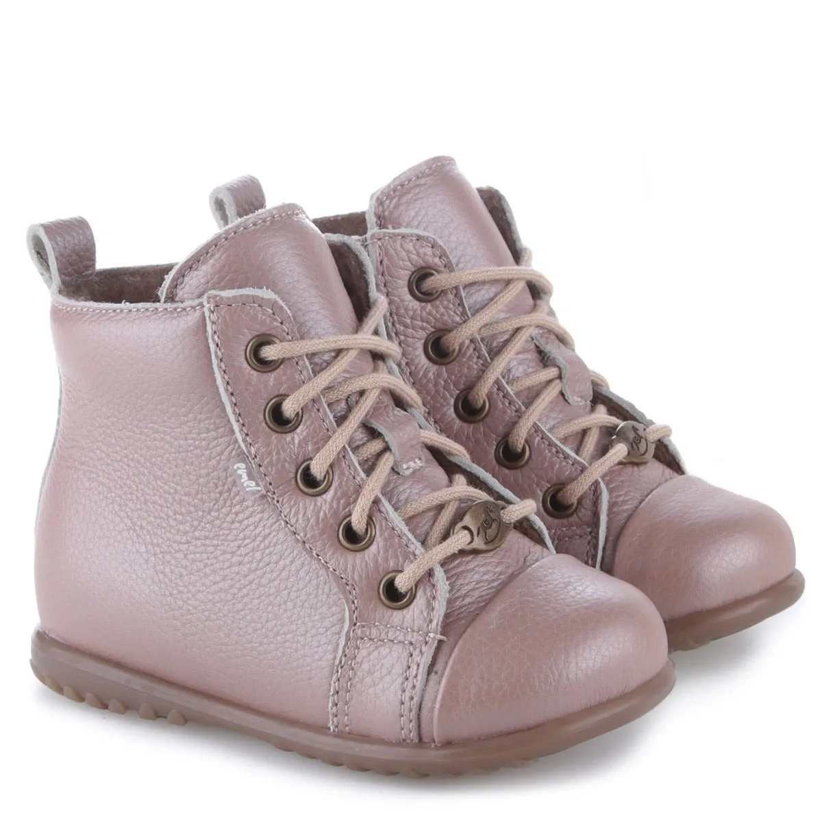 (EY1428A-7) Emel Rose gold shoes with laces