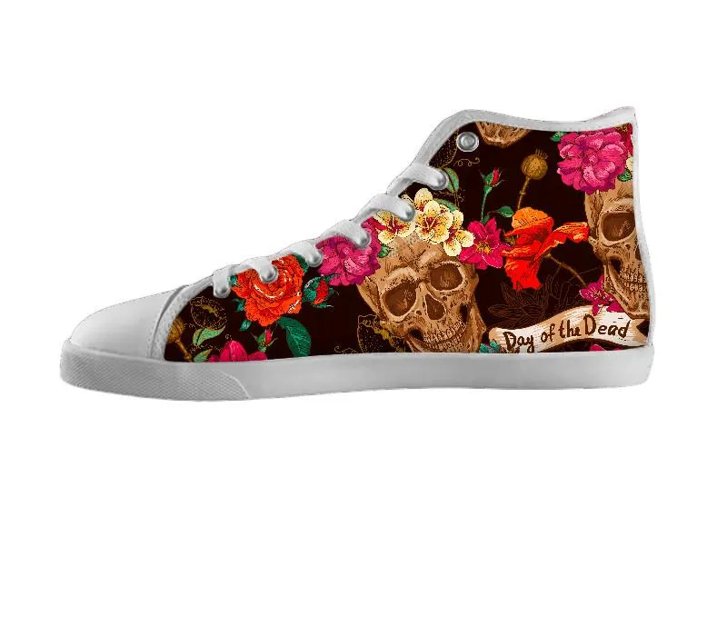 Floral Skull Pattern Shoes