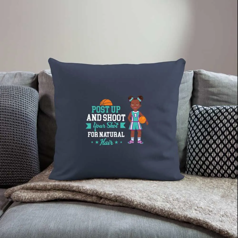 Girls Basketball Throw Pillow Cover 18” x 18”