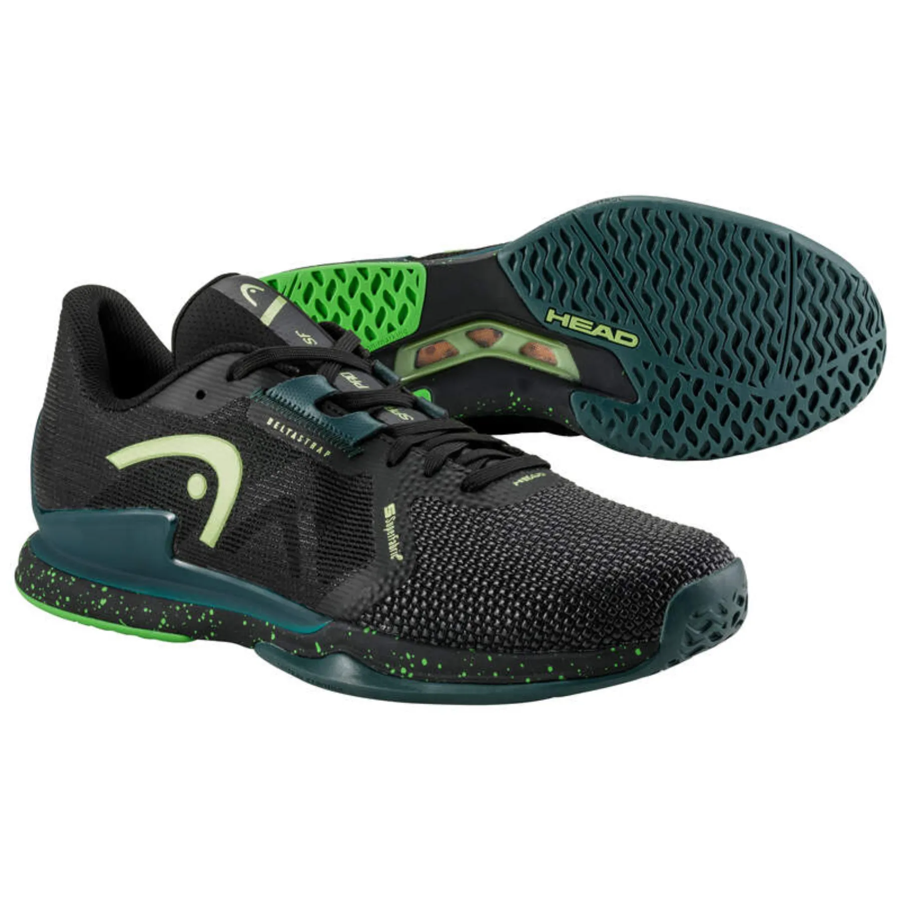 Head Sprint Pro 3.5 SF Men Tennis Shoes - Black Forest Green