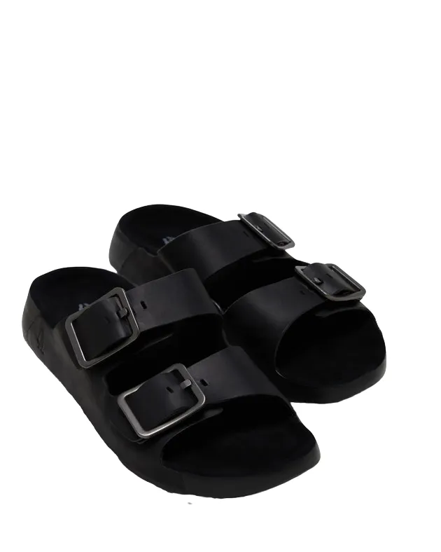 Hush Puppies Mens Black Hoges Comfort Shoes Slide Sandals