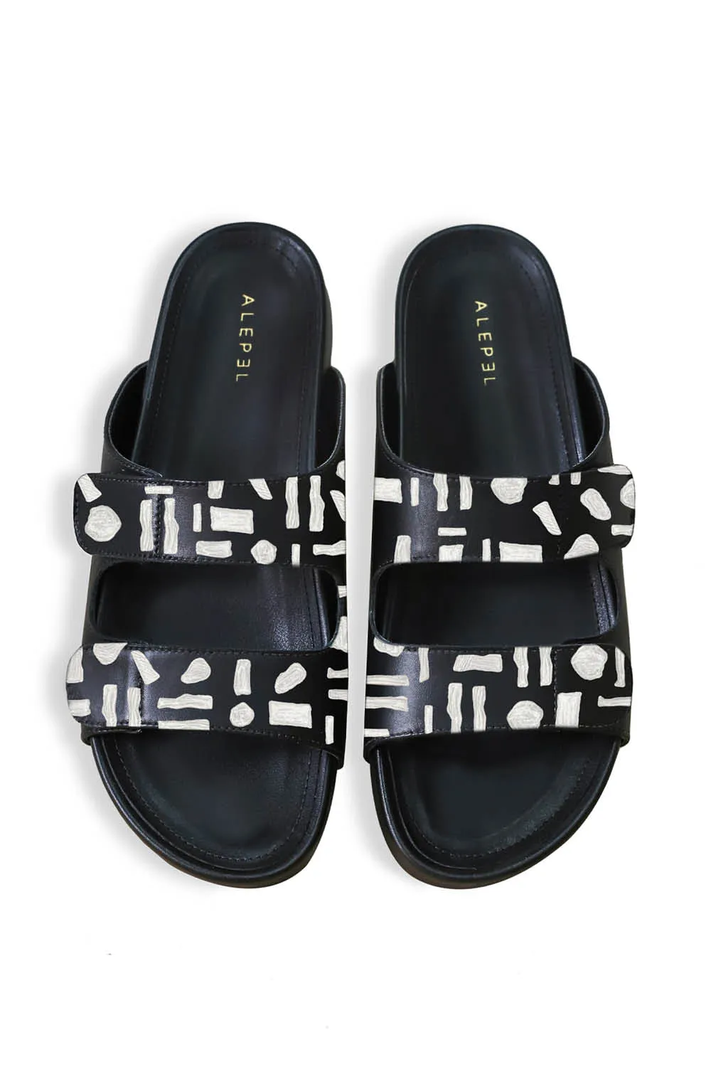 Ice Tapestry Black Sandal