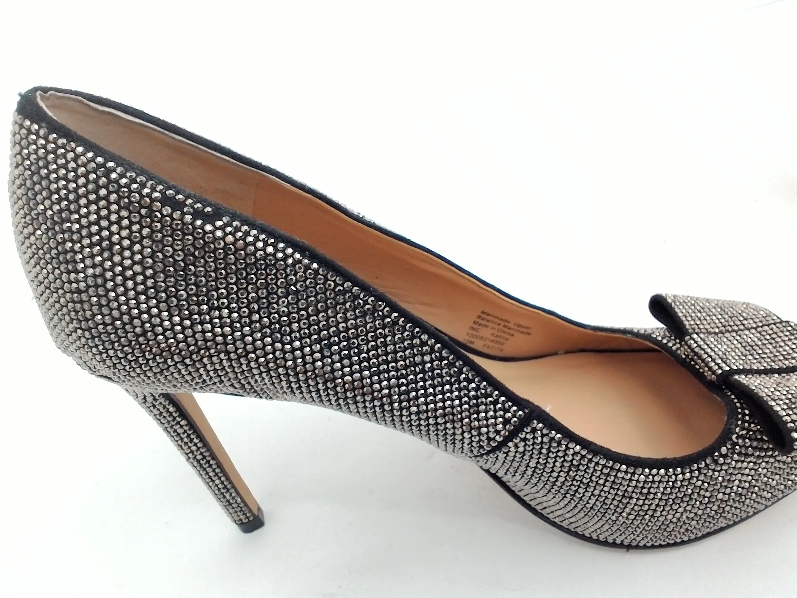 INC International Concepts Women's Kalina Silver Heels Size 10 M