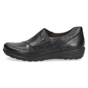 Ladies Caprice Black Nappa Slip On Shoes Soft Leather SALE