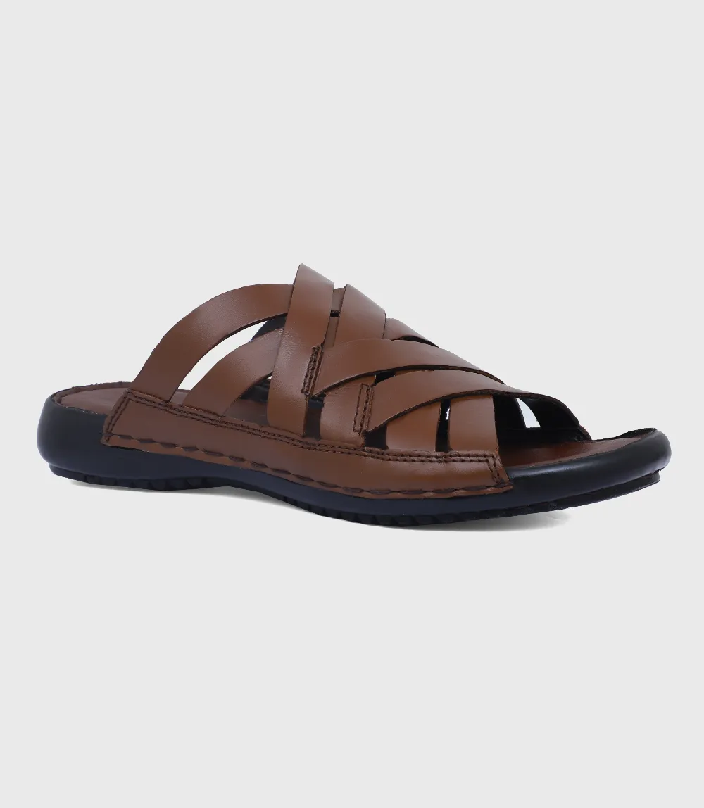 M7655-BROWN-Men Slipper