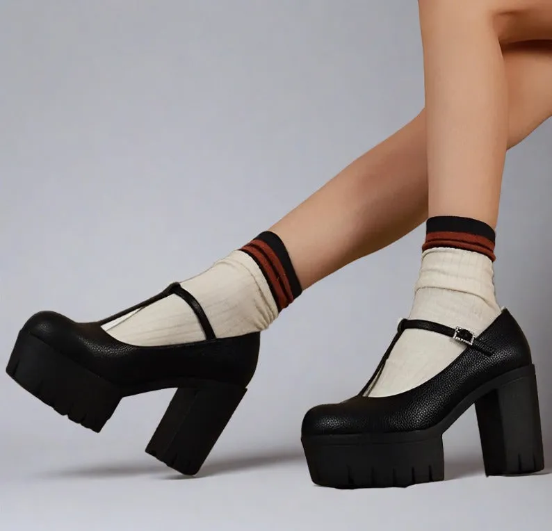 Mary Jane T-Strap Platforms