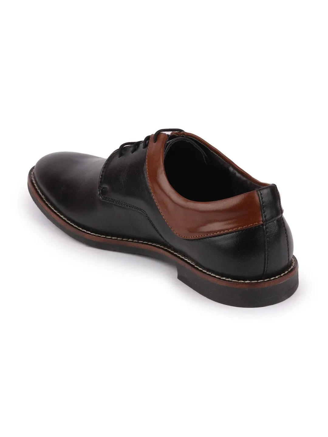 Men Black Formal Lace-Up Oxford Shoes