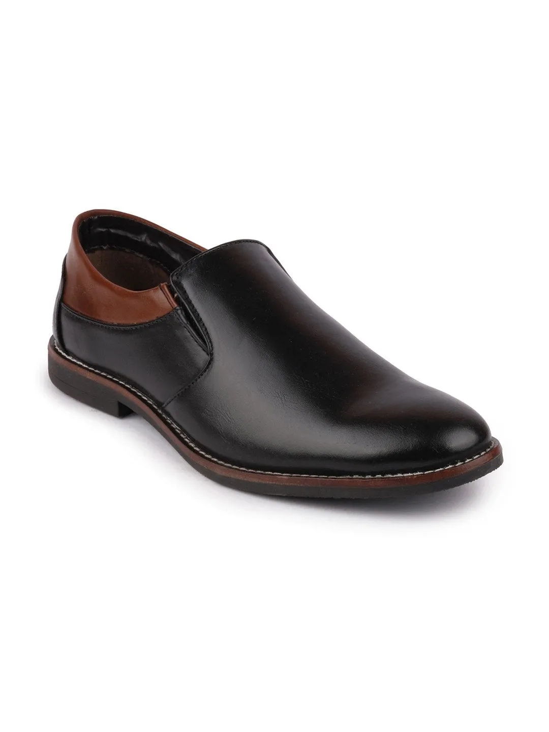 Men Black Formal Slip-On Oxford Shoes