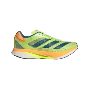 Men's adidas Adizero Adios Pro 2 Pulse, Lime/Real Teal/Flash Orange, 9.5 D Medium