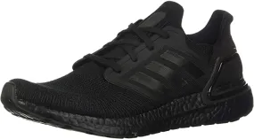 Men's Adidas Ultraboost 20, Black/Black/Solar Red, 9.5 D Medium