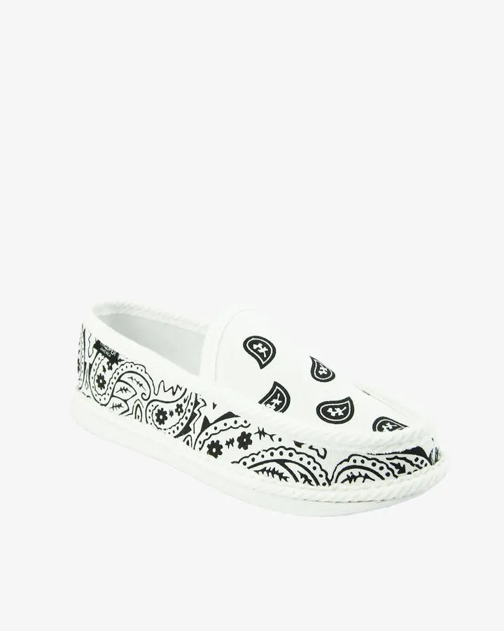 Mens Bandana Print Closed Back House Shoes