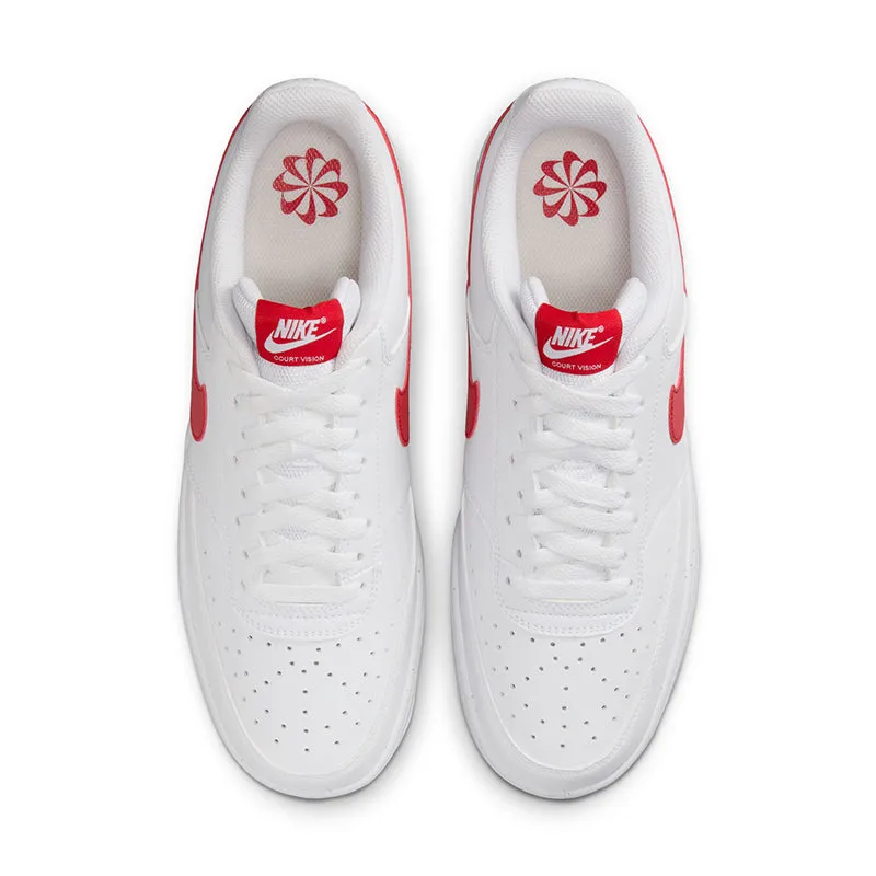 Men's Court Vision Low Next Nature White/University Red