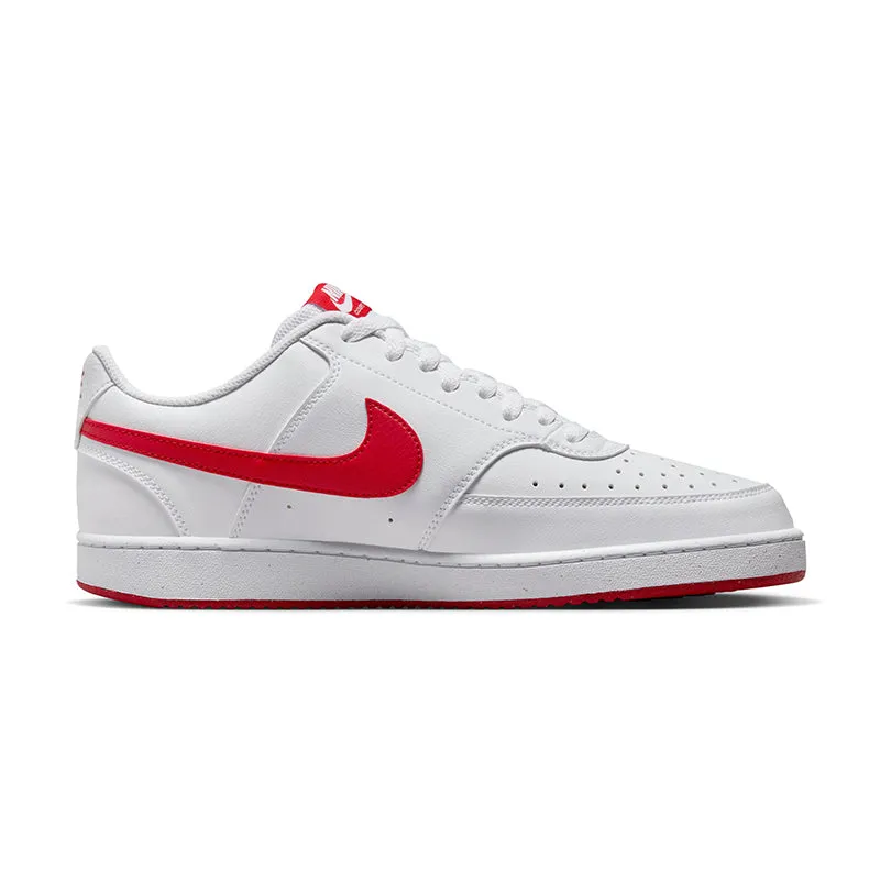 Men's Court Vision Low Next Nature White/University Red