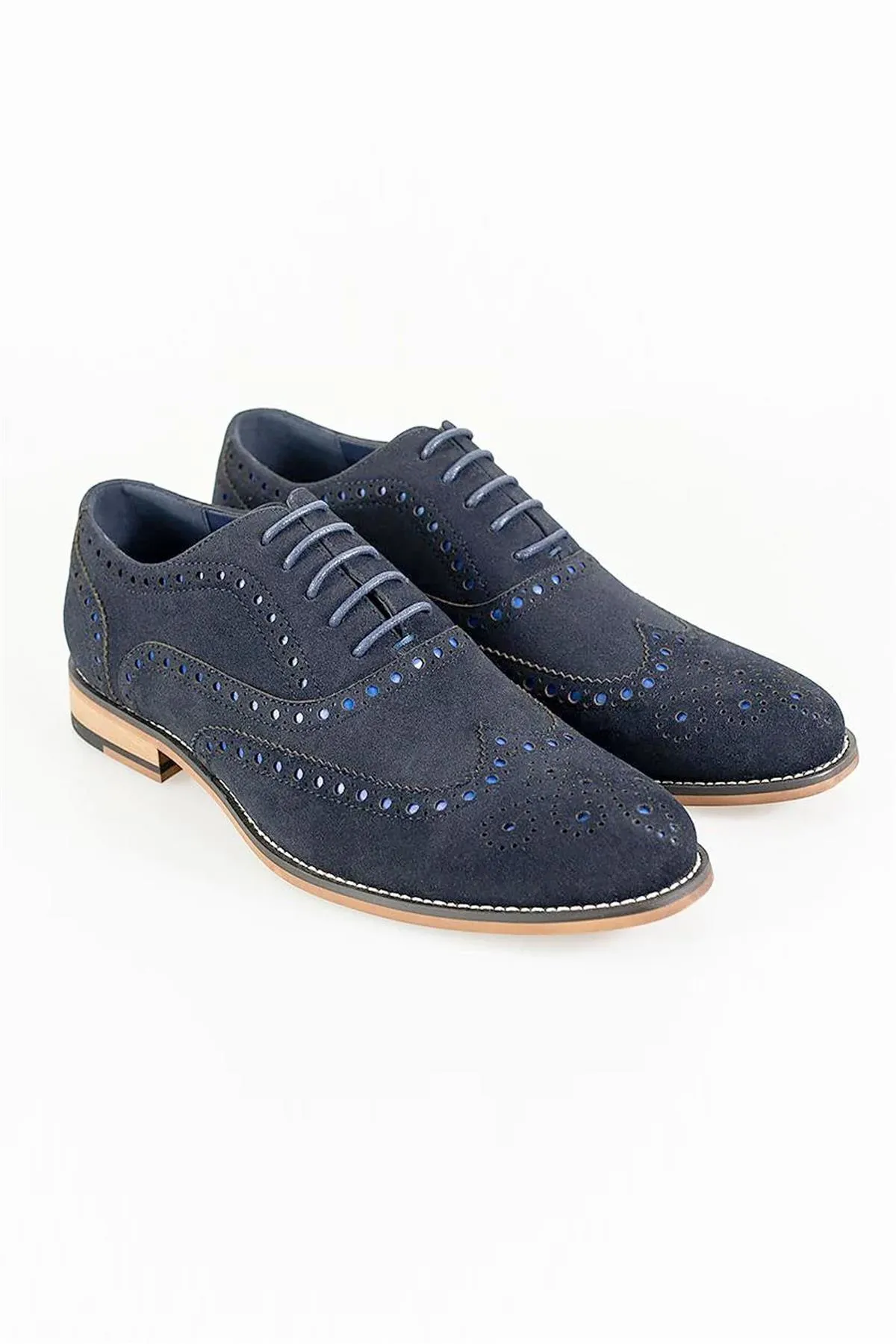 Mortimer Suede Brogue Shoes