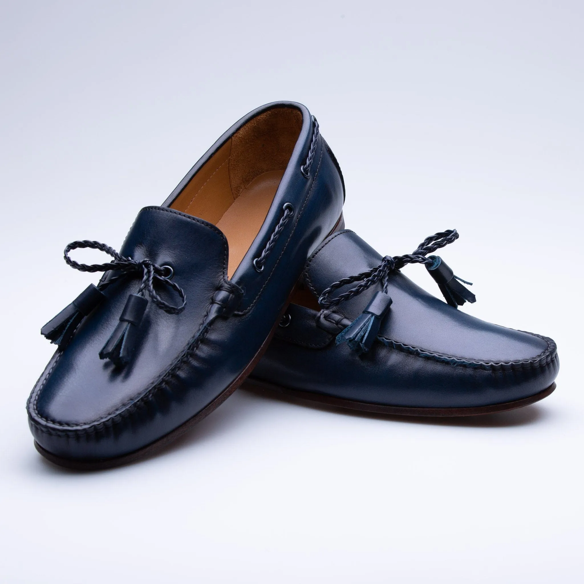 Navy Rose Loafer Classic Shoes