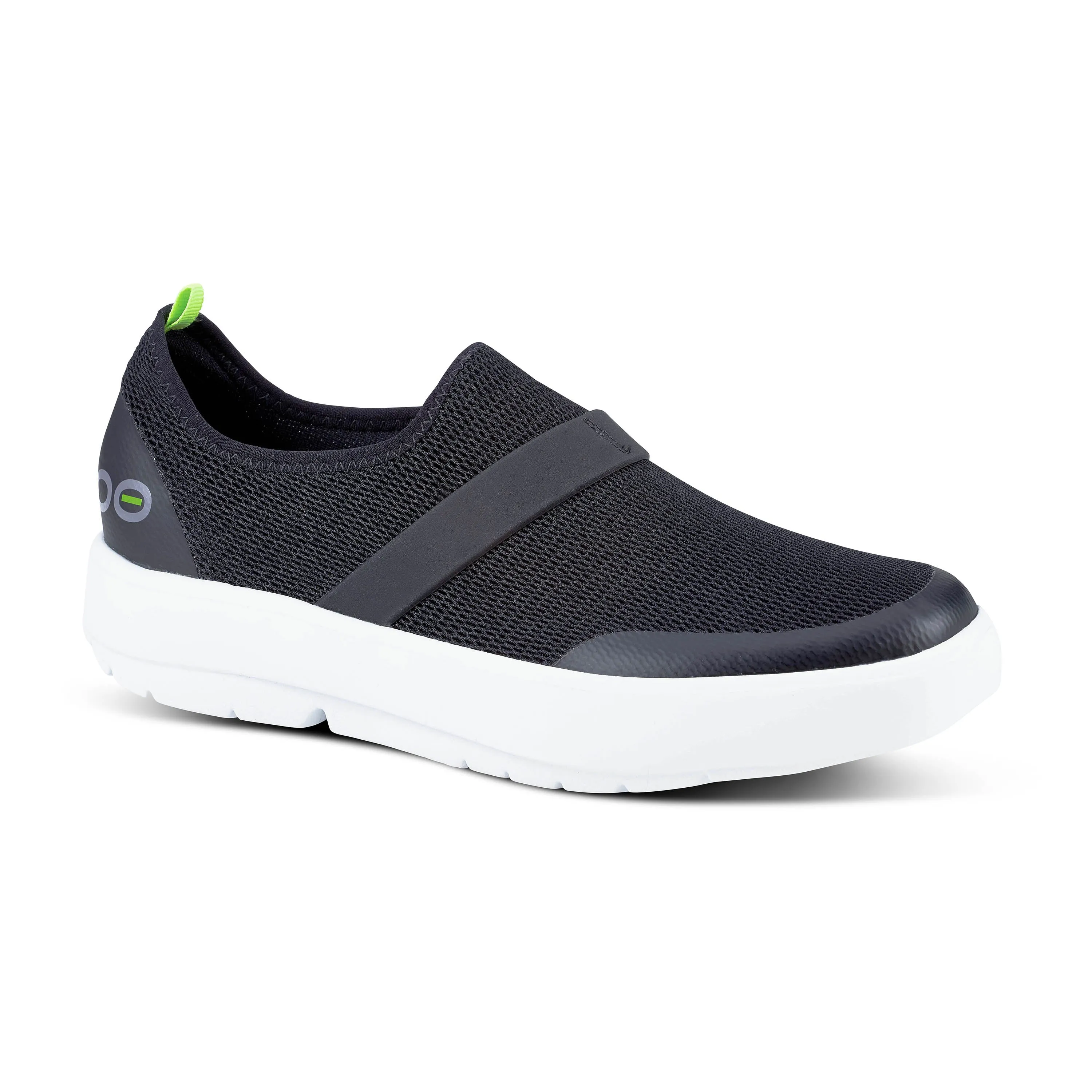 'OOFOS' Women's OOmg Fibre Low Slip On - White / Black