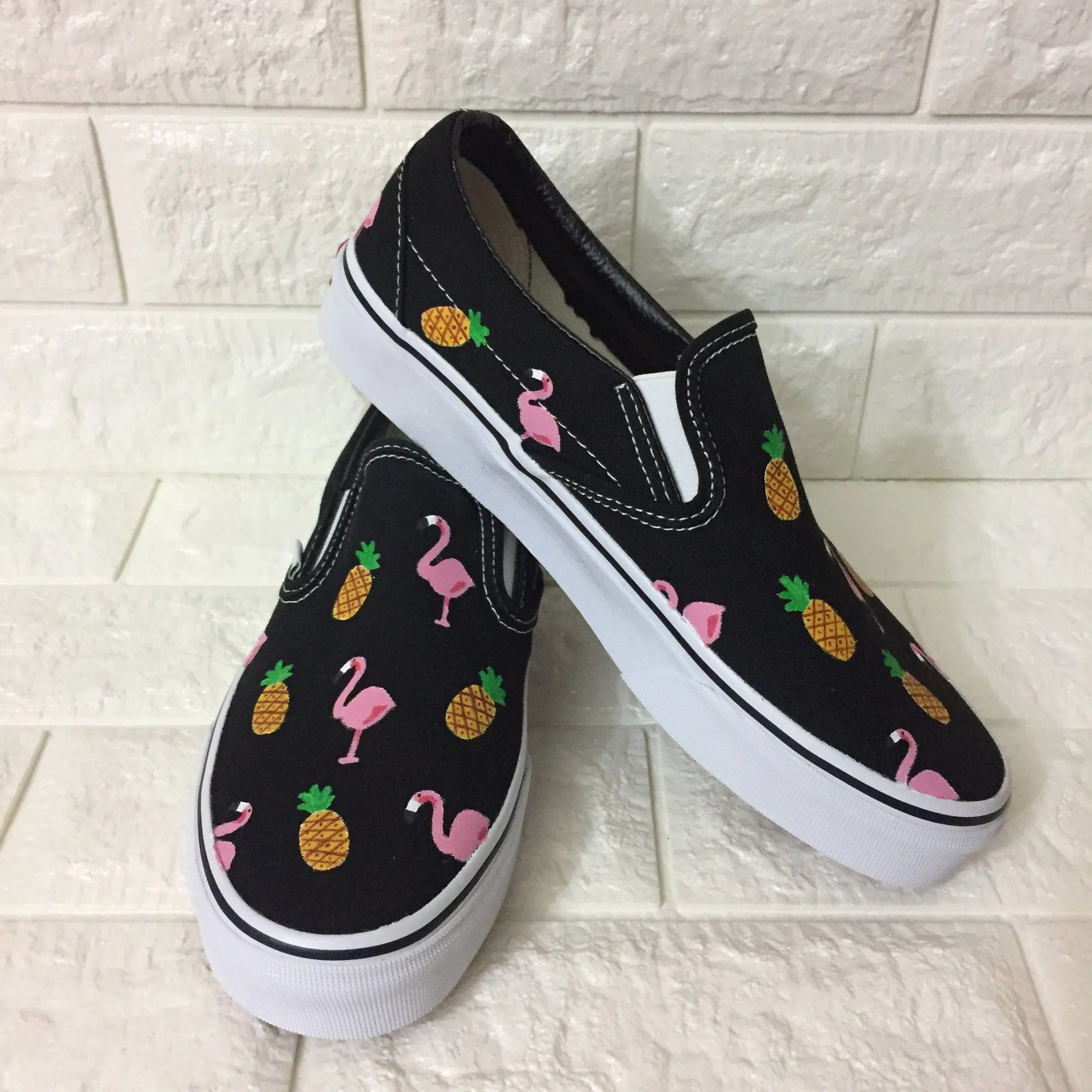 Pineapple & Flamingo Pattern Shoes