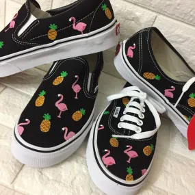 Pineapple & Flamingo Pattern Shoes