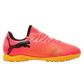 Puma boys soccer shoes Future 7 Play 107737-03 sunset orange-black