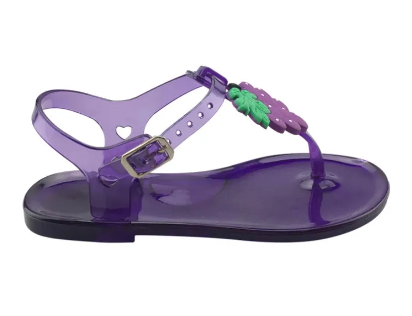 PURPLE GRAPES AND GREEN WATERMELON GIRLS SANDALS